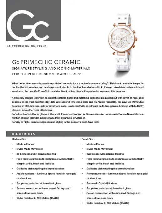 Gc PRIMECHIC CERAMIC - LifeStyle Collection
